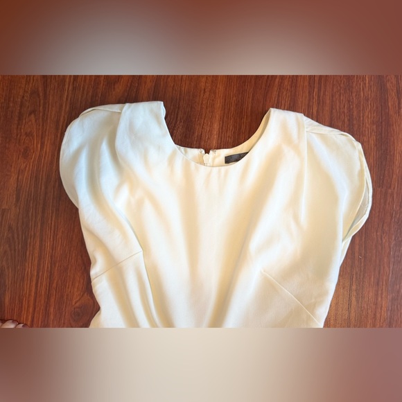 GUESS  Dress Womens Size 6 Ruched Off White - Picture 5 of 10